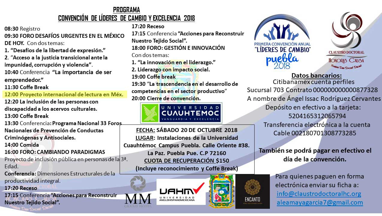 PROGRAMA-CONVENCION-LIDERES-DE-CAMBIO PROGRAMACION CONVENCION LIDERES DEL CAMBIO